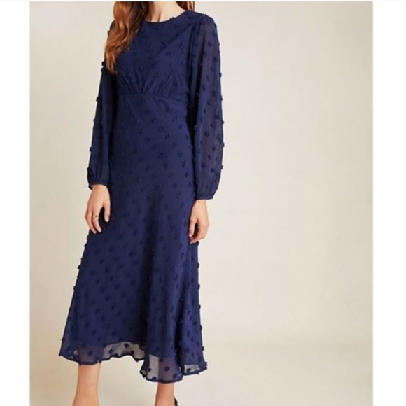 Anthropologie Michaela Textured Dot Dess - Picture 2 of 6